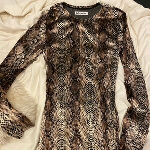 Velvet Reformation Snakeskin Dress